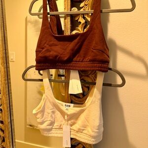 French Terry Bra Top in Cream and Brown Bundle Small
525